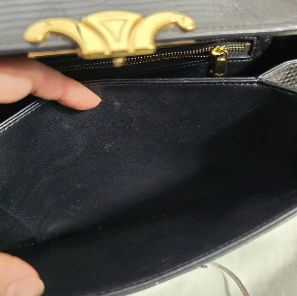 Celine Medium Triomphe Shoulder Bag Lizard - Picture 6 of 15